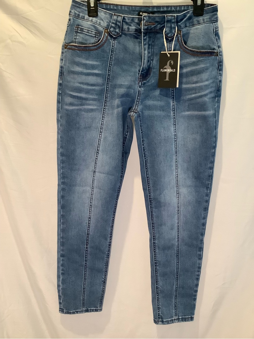 Flamingals Skinny jeans with stitch detail NWT Large